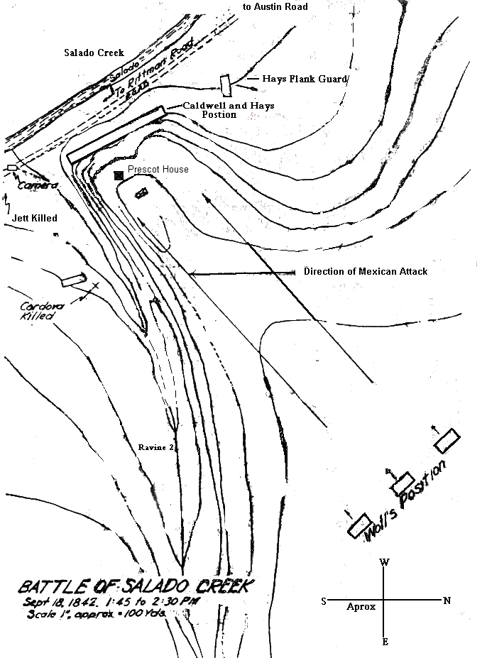 Battle Grounds of Salado Creek taken from 1935 San Antonio Light