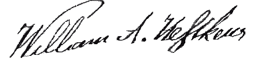 Actual Signature of William Alexander Hesskew